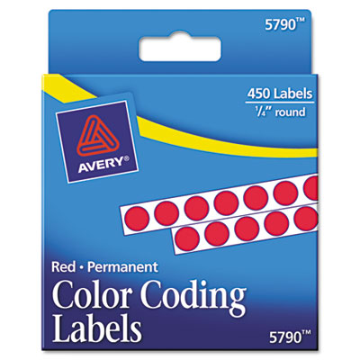 Avery&reg; Permanent Self-Adhesive Round Color-Coding Labels