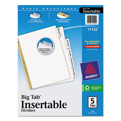 Avery&reg; Insertable Big Tab&trade; Dividers