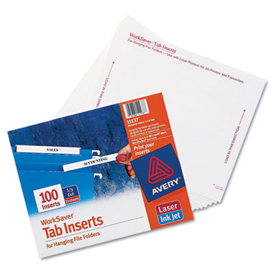 Avery&reg; Tabs Inserts For Hanging File Folders