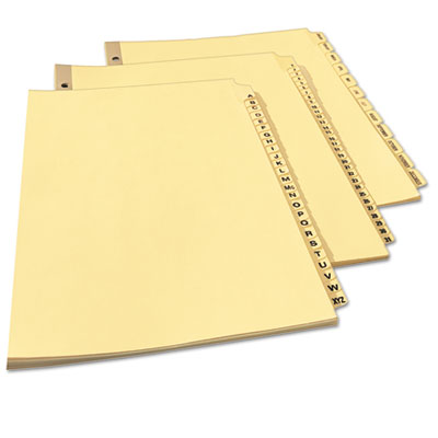 Avery&reg; Preprinted Laminated Tab Dividers with Gold Reinforced Binding Edge