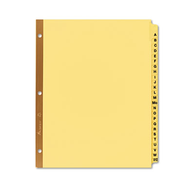 Avery&reg; Preprinted Laminated Tab Dividers with Gold Reinforced Binding Edge