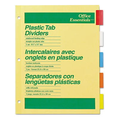 Office Essentials&reg; Plastic Insertable Dividers