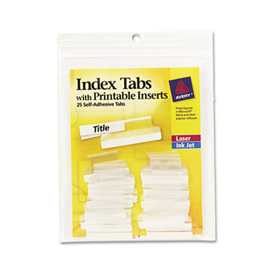 Avery&reg; Insertable Index Tabs with Printable Inserts