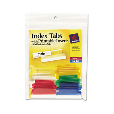 Avery&reg; Insertable Index Tabs with Printable Inserts
