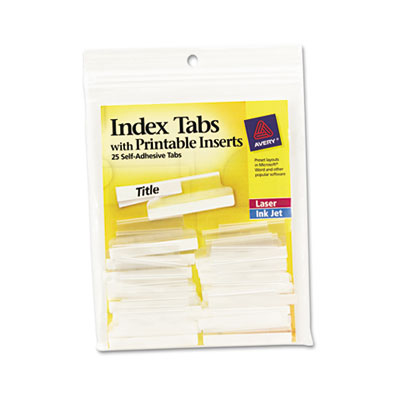 Avery&reg; Insertable Index Tabs with Printable Inserts