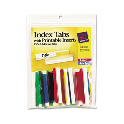 Avery&reg; Insertable Index Tabs with Printable Inserts