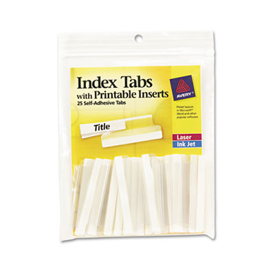 Avery&reg; Insertable Index Tabs with Printable Inserts