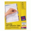 Avery&reg; Printable Plastic Tabs with Repositionable Adhesive