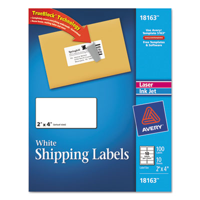 Avery&reg; Shipping Labels with TrueBlock&reg; Technology