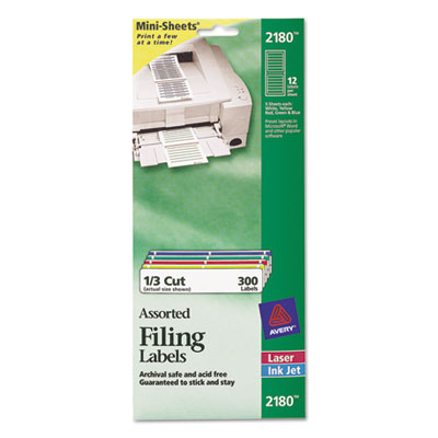 Avery&reg; File Folder Labels on Mini-Sheets&reg;