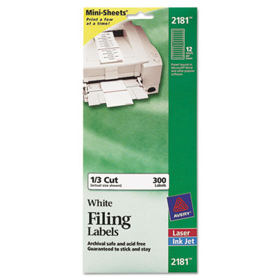 Avery&reg; File Folder Labels on Mini-Sheets&reg;
