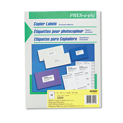 PRES-a-ply® White Copier Labels PRES-a-ply® White Copier Labels
