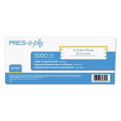 PRES-a-ply&reg; Dot Matrix Printer White Address Labels