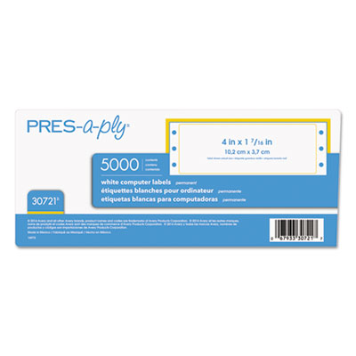 PRES-a-ply&reg; Dot Matrix Printer White Address Labels