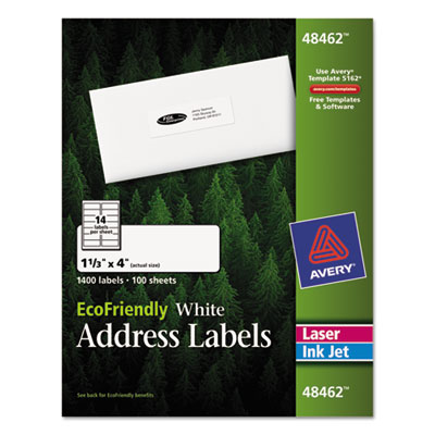 Avery&reg; EcoFriendly Laser and Inkjet Mailing Labels