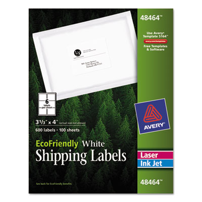 Avery&reg; EcoFriendly Laser and Inkjet Mailing Labels