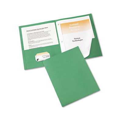 Avery&reg; Embossed Two-Pocket Report Cover with Prong Fasteners