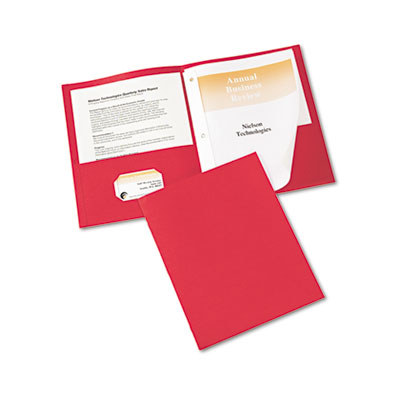 Avery&reg; Embossed Two-Pocket Report Cover with Prong Fasteners