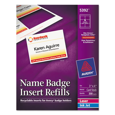 Avery&reg; Name Badge Insert Refills