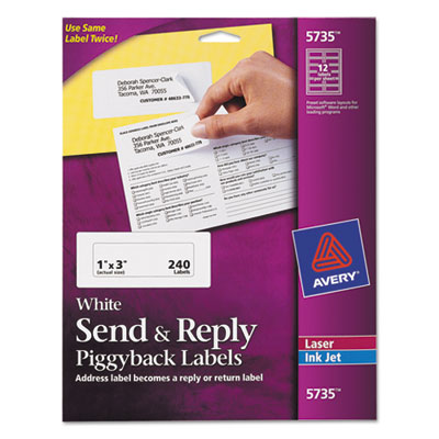 Avery&reg; Send and Reply Piggyback Labels