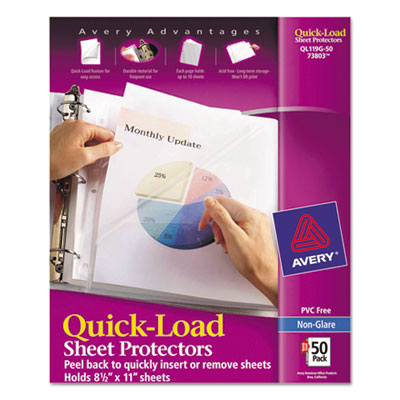 Avery&reg; Quick-Load Heavyweight Sheet Protector