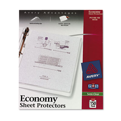 Avery&reg; Standard and Economy Weight Clear and Semi-Clear Sheet Protector