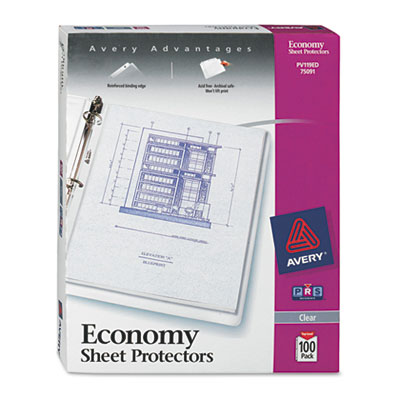 Avery&reg; Standard and Economy Weight Clear and Semi-Clear Sheet Protector