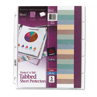 Avery&reg; Protect 'n Tab&trade; Tabbed Sheet Protectors