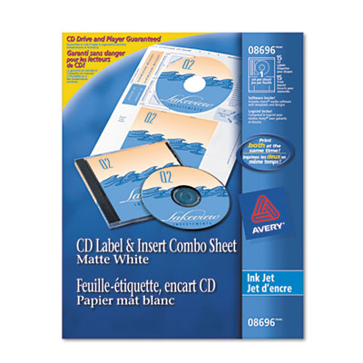 Avery&reg; CD/DVD Label &amp; Insert Combo Sheets