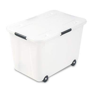 Advantus&reg; Rolling 15-Gal. Storage Box