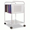 Advantus&reg; Mobile File Cart with Stationary Shelf