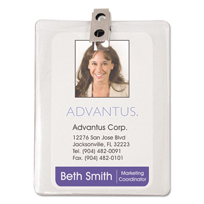 Advantus&reg; ID Badge Holders with Clip
