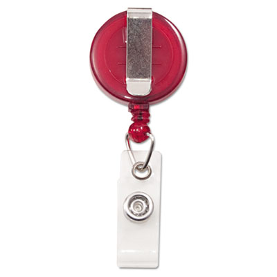 Advantus&reg; Translucent Retractable ID Card Reel