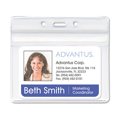 Advantus&reg; Resealable ID Badge Holders