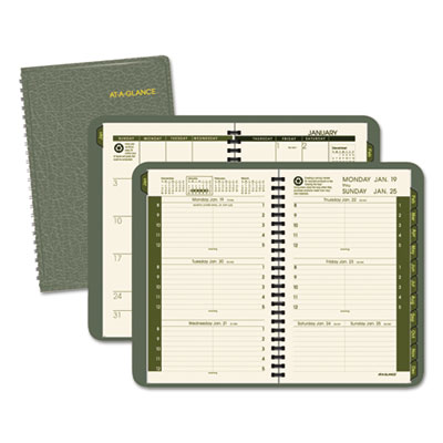 AT-A-GLANCE&reg; Recycled Weekly/Monthly Appointment Book