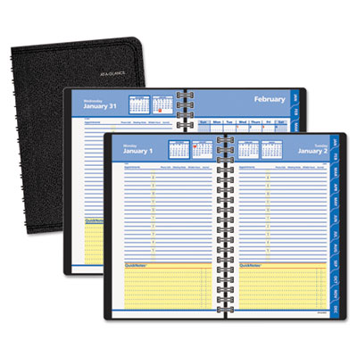 AT-A-GLANCE&reg; QuickNotes&reg; Daily/Monthly Appointment Book