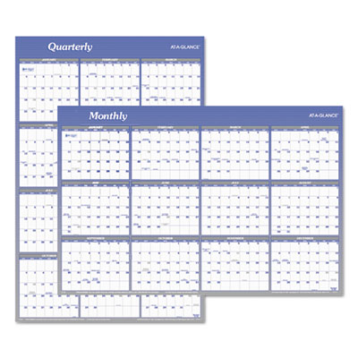 AT-A-GLANCE&reg; Vertical/Horizontal Erasable Quarterly/Monthly Wall Planner