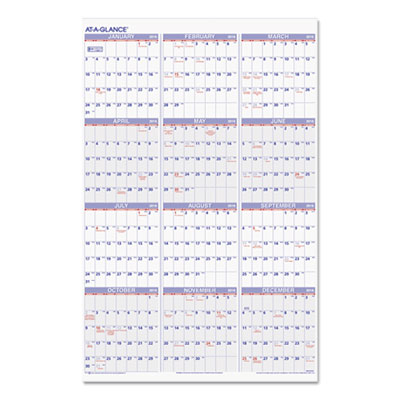 AT-A-GLANCE&reg; Yearly Wall Calendar