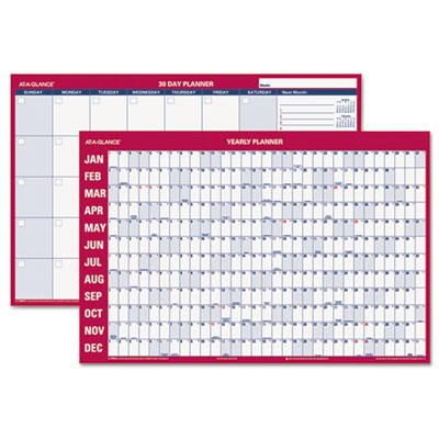 AT-A-GLANCE&reg; Horizontal Erasable Wall Planner
