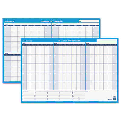 AT-A-GLANCE&reg; 90/120-Day Undated Horizontal Erasable Wall Planner
