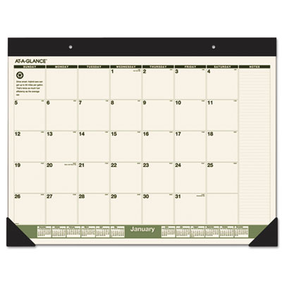 AT-A-GLANCE&reg; Recycled Monthly Desk Pad