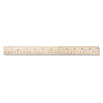 Westcott&reg; Three-Hole Punched Wood Ruler