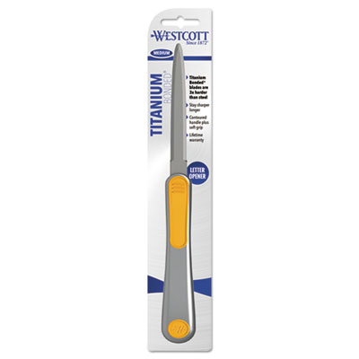 Westcott&reg; Titanium Bonded&reg; Blade Hand Letter Opener