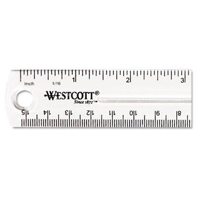 Westcott&reg; Transparent Plastic Ruler