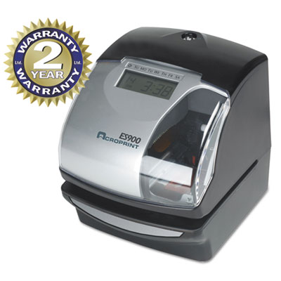 Acroprint&reg; ES900 Atomic Electronic Payroll Recorder, Time Stamp and Numbering Machine