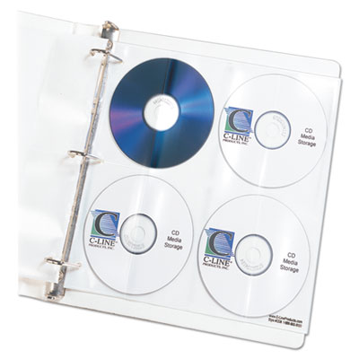 C-Line&reg; Deluxe CD Ring Binder Storage Pages