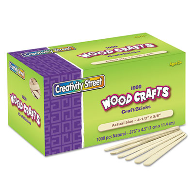 Chenille Kraft&reg; Natural Wood Craft Sticks
