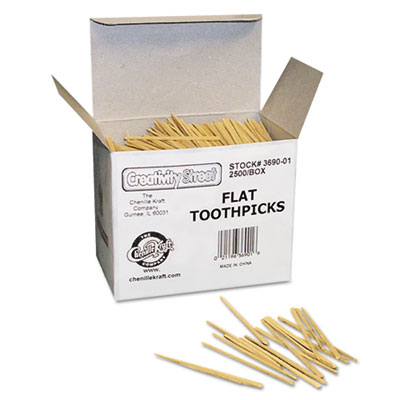 Chenille Kraft&reg; Flat Wood Toothpicks