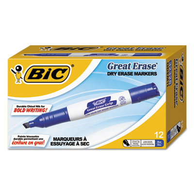 BIC&reg; Great Erase&reg; Grip Chisel Tip Dry Erase Marker