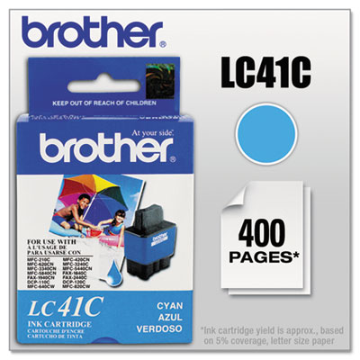 Brother&reg; LC41BK, TLC41C, LC41HYBK, LC41Y, LC41Y Inkjet Cartridge